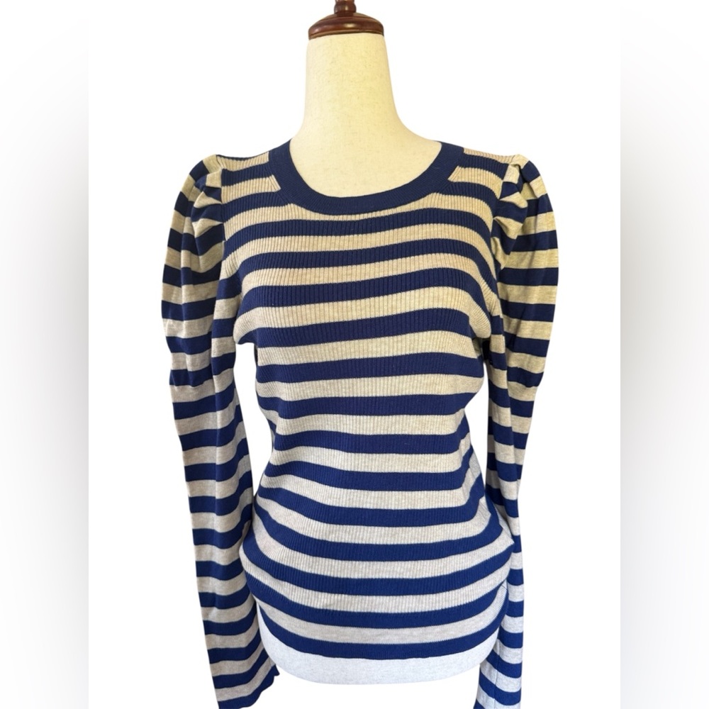 New without tags, J.Crew size, medium Striped Blue and White Sweater